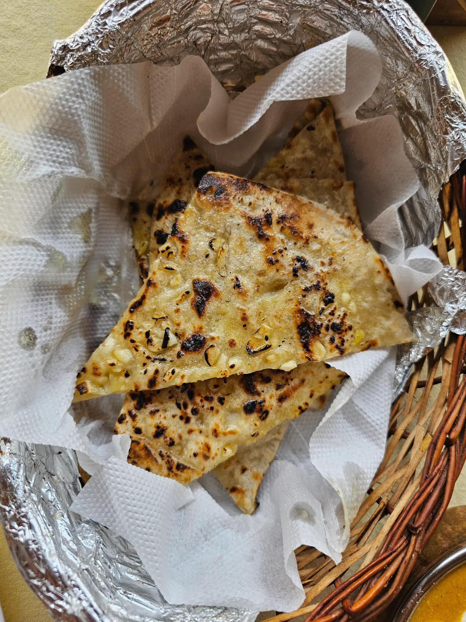 garlic cheese naan - casa beach huts